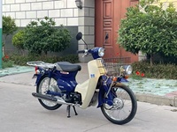 Moto classique rétro Honda1 Cub 50cc à double éclairage, monocylindre, refroidie par air, quatre temps, à essence, avec cadre courbé
