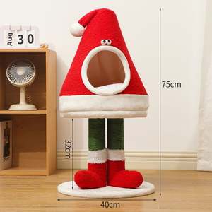 High Quality Custom Made Cat Tower Factory Wholesale Indoor Christmas Cat Tree Scratching Post Mat Sisal Material Elegant Design - Product Image 2