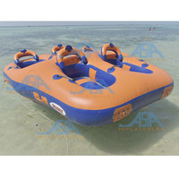 Bateau gonflable en forme de beignet pour 6 à 8 personnes / Tube gonflable remorquable pour sports nautiques / Bateau disco remorquable pour jeux aquatiques