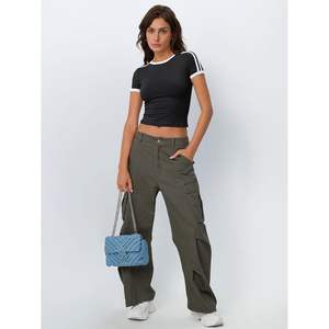 Trendy <b>Y2K</b> Fashion Crop <b>Tops</b> for Women Queen's Summer Basics Tees with Cute Short Sleeves for Going Out or Yoga - Product Image 5