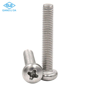 M1.6 M2 M3 M4 M5 M6 <span class=keywords><strong>M7</strong></span> M8 Tornillos de máquina de accionamiento Phillips de cabeza plana de acero inoxidable - Product Image 1
