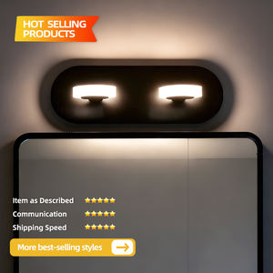 Applique Murale LED Moderne Minimaliste en Fer, Design Créatif avec Façade Acrylique, pour Lecture au Chevet, Couloir, Chambre, Extérieur, Maison, Noir - Product Image 2