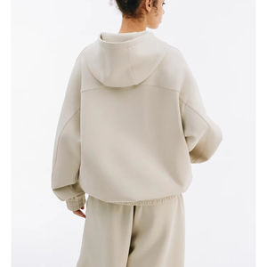 เสื้อฮู้ดดี้ทรงโอเวอร์ไซส์ ทรงบ็อกซี่ สำหรับผู้ชาย ผ้าฝรั่งเศสเทอร์รี่ 350 กรัม ผ้าฝ้ายเนื้อนุ่ม ระบายอากาศได้ดี สไตล์สตรีทแวร์ สีพื้น - Product Image 2