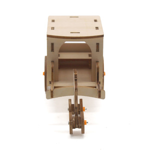 Kit d'assemblage DIY de calèche en bois 150 mm, jouet éducatif STEM pour expériences scientifiques - Product Image 2