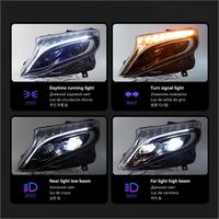 Pour Mercedes-Benz Viano W447 2013-2019, ensemble de lentilles de phares avant à LED avec clignotants séquentiels bleus 12V