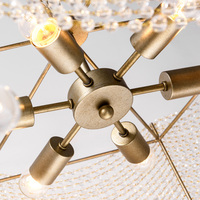 Lustre moderne en cristal de luxe, luminaire suspendu décoratif pour salle à manger, hôtel, villa