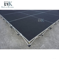 Scène modulaire carrée 4 pieds * 4 pieds, plateforme en aluminium, estrade pour batterie, vente de scène