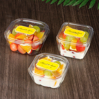 Boîtes de rangement carrées transparentes jetables de haute qualité en PET de qualité alimentaire pour pain et gâteaux, boîte en plastique pour la conservation des aliments