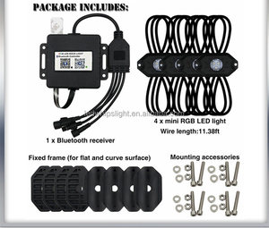 BMF Polaris ATV/UTV Rock Light RGB Dancing LED 9-32V IP68 Étanche Boîtier en aluminium Garantie 12 mois État <span class=keywords><strong>neuf</strong></span> RZR ROAD - Product Image 4