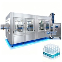 Machine de production d'eau minérale pure en bouteille en plastique PET entièrement automatique et complète