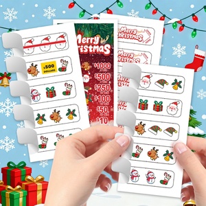 Boletos de Raspar con Cinco Sellos, <span class=keywords><strong>Precio</strong></span> Mayorista de Fábrica, Impresión Digital CMYK, para Navidad en EE. UU. - Product Image 4