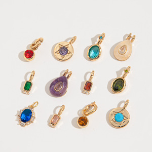 Colgante <span class=keywords><strong>de</strong></span> Moda en Acero Inoxidable Chapado en Oro con Forma <span class=keywords><strong>de</strong></span> Gota <span class=keywords><strong>de</strong></span> <span class=keywords><strong>Agua</strong></span>, Amatista y Turquesa para Mujer - Product Image 1