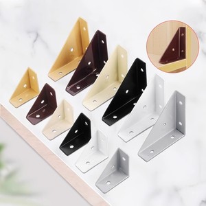 Soportes de esquina de hierro de 90 grados, soportes de ángulo metálico para conexión de estantes de pared de gabinetes, soporte de hierro reforzado duradero - Product Image 1