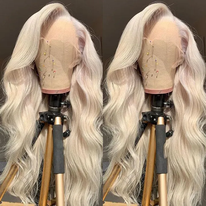 Cambodian Hair Body Wave Remy Virgin 613 Blonde Full Hd 360 Lace Frontal Wig