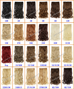 WS15 Ventas calientes 5 Clips <span class=keywords><strong>Ondas</strong></span> de agua Clips en el cabello 22 pulgadas 120g Extensiones de cabello sintético Pelucas de cabello - Product Image 6