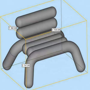 เก้าอี้พักผ่อนกลางแจ้ง ML-SC01 รุ่นหรูหรา ทำจากไฟเบอร์กลาส สไตล์นอร์ดิกทันสมัย ทนทาน เหมาะสำหรับโรงแรม เงางามสีเงิน - Product Image 4