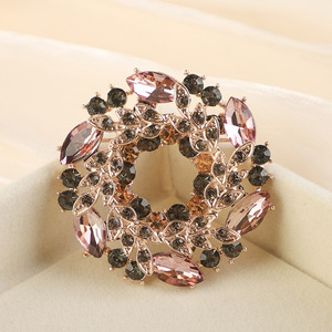 Large Glass Rhinestone <b>Brooch</b> Exquisite Versatile for Women's Clothing Floral Jewelry <b>Pin</b> in stock - Product Image 1