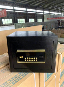 Digital <b>Safe</b> <b>Box</b> Electronic <b>Lock</b> Brown Leather Finish Home Office Use Family Hotel Bank Outdoor Money Locker - Product Image 3