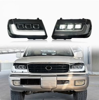 Nouveaux phares LED automatiques avec feux de jour DRL à 3 lentilles pour Land Cruiser LC100 1998-2003, phare avant Plug and Play