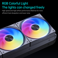 SNOWMAN 360mm RGB ventilateur de refroidissement CPU radiateur avec contrôle de température PWM intégré PC de bureau radiateur d'eau liquide CPU refroidisseur