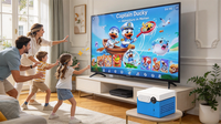Console de jeu portable pour enfants KINHANK, version AI, sans fil, prend en charge le multijoueur, boîte de jeu AI à détection de mouvement, console de jeu familiale