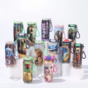 Botella de Acero Inoxidable con Aislamiento al Vacío de Doble Capa, Diseño Moderno, Apariencia de Lata de Cola, Tapa con Asa, Patrones de <span class=keywords><strong>Anime</strong></span>, Gran Venta - Product Image 1