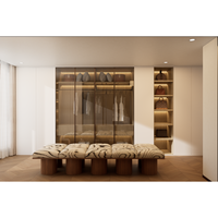 Conception personnalisée de suite principale incluant bureau à domicile, salle de bain en suite et dressing avec plan de l'étage