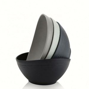 Nouveau bol en plastique rond pour soupe et salade, en fibre de paille de blé biodégradable, avec logo personnalisé - Product Image 4