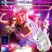 Projecteur LED moderne à brancher pour télécommande de haut-parleur, lumière lune étoile galaxie nord aurore boréale pour chambre et home cinéma