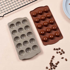 <span class=keywords><strong>Moule</strong></span> en <span class=keywords><strong>silicone</strong></span> à 15 cavités en forme de coquille pour <span class=keywords><strong>chocolat</strong></span>, qualité alimentaire, résistant aux hautes températures, pour pâtisserie DIY, gâteaux et fondants - Product Image 2