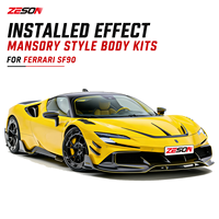 Kit de Carrocería Completo de Fibra de Carbono Seca Estilo MSY de ZESON para Ferrari SF90 Stradale Spider 2020+