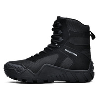 Bottes de randonnée mi-montantes pour hommes à motif camouflage, chaussures d'entraînement de terrain respirantes grandes tailles, équipement de trekking OEM/ODM en gros