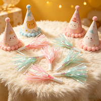610021 Sifflets de fête irisés arc-en-ciel, rose pastel menthe, pour anniversaires, mariages et fêtes