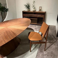 Table de salle à manger en bois massif, design italien, style minimaliste, pour villa, maison d'hôtes ou bureau, assemblée, modèle Internet Celebrity