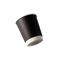 Custom Logo Disposable Double Wall Food Grade Coffee PLA Paper Cup Waterproof Tableware 4oz/8oz/10oz/12oz/14oz/16oz Hot Drink