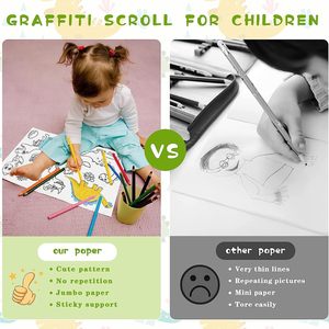 Rotolo di Carta da Colorare Personalizzato Fai-da-Te per Disegni e Graffiti dei Bambini, Stampa Flessografica di Alta Qualità, Poster Offset - Product Image 4