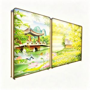 Trade Show Lightbox Wall Portable LED Tension Fabric Display for <b>Advertising</b> Exhibition Backdrop Signage Stand with Carry Bag - Product Image 1