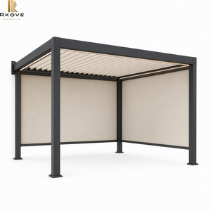 Pérgola Bioclimática Motorizada RKOVE de 4x4m, con 2 Pantallas ZIP, para Patio o Rincón de Lectura - Product Image 1