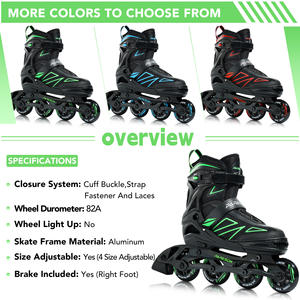 Nouvelle sortie de haute qualité Patine <span class=keywords><strong>Roulette</strong></span> taille réglable patins à roues en ligne Led PU roues chaussures de patinage - Product Image 3