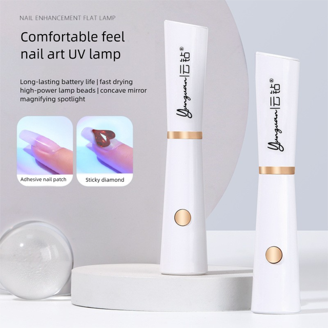 Portable Mini UV LED Nail Lamp 1 Finger Nail Dryer Quick Curing USB Rechargeable for Travel Salon Home Use