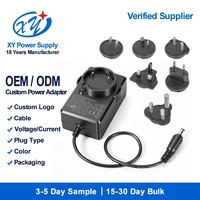 Adaptateur secteur AC/DC interchangeable homologué CE GS, 12V 3A 24V 36W, alimentation universelle murale pour électronique LED