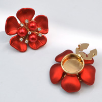 Couvre-boutons de luxe pour vêtements, en forme de fleur, avec strass, boutons de manchette, couvre-boutons tortue, sans couture, pour chemises