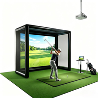 Tente de simulation de golf gonflable portable en PVC, hermétique, pour l'extérieur, enclos de golf gonflable pour l'intérieur et l'extérieur