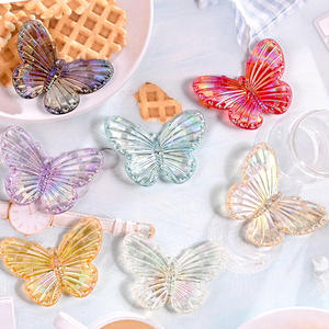 Venta caliente a granel mariposa barroca resina joyería hacer encantos multicolor parte posterior plana resina artesanía Mix-In Slime encantos - Product Image 3