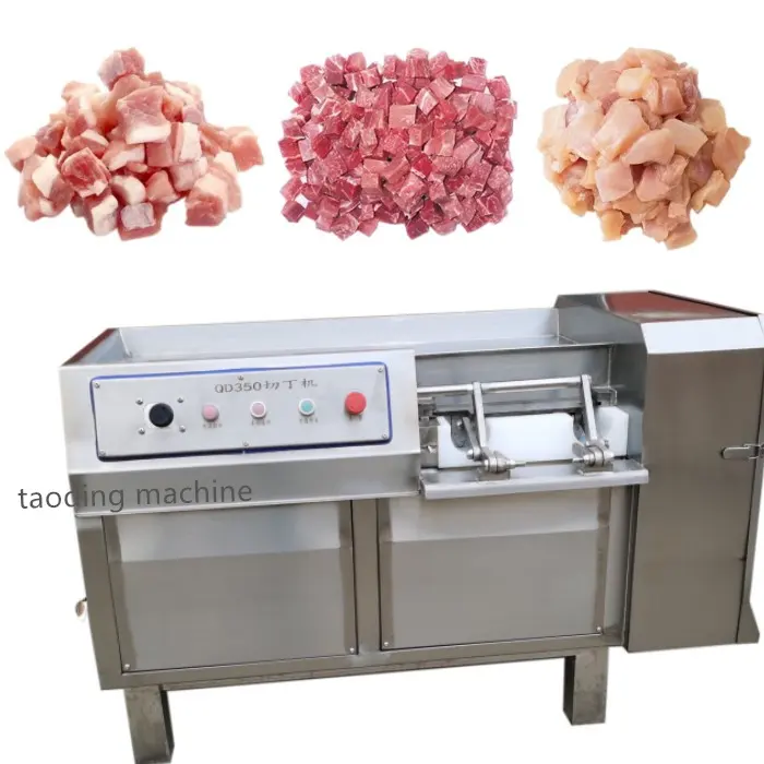 Cortadora de carne de 400 kg/h, máquina cortadora de carne de cerdo congelada, cortadora de jamón, queso, cortadora de cubitos de carne de cabra, precio de la máquina cortadora