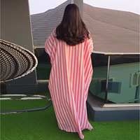 Nouvelle Robe Ample Décontractée Femme Grande Taille Style Africain Rayée et Patchwork, Nouvelle Collection Été 2026, Transfrontalière Europe & États-Unis