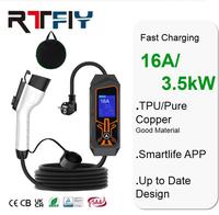 Chargeur EV portable 16A Type 1 3,5 kW à charge rapide de haute qualité pour voiture électrique, contrôle Wi-Fi via application, compatible usage domestique - Offre Spéciale