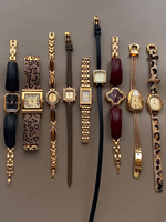 Montre à quartz pour femme, écologique, rétro chic et élégante, avec boîtier et bracelet, style polyvalent pour les trajets quotidiens, style vintage