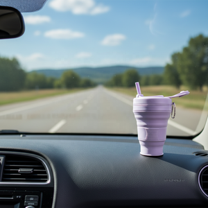 Nouvelle Tasse en Silicone Pliable de Luxe Moderne, Résistante aux Hautes Températures et à la Poussière, de Qualité Alimentaire, Anti-Fuite, Sans BPA, avec Couvercle - Product Image 6