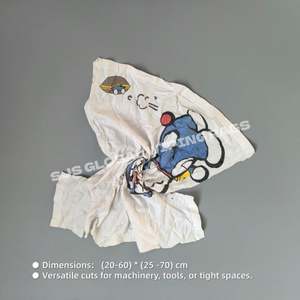 Trapos de algodón blancos estampados de alta calidad para limpieza industrial, resistentes al aceite y al agua, que ahorran costes. - Product Image 3